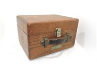 Oak wooden box, Automatic Electric Co.