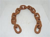 Carved wooden chain, 37"