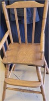 Vintage Wooden Toddlers High Chair