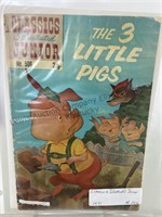 Classic illustrated Junior the three little pigs