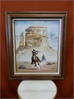 Gerald Bogard 20th Century Cowboy Painting Signed