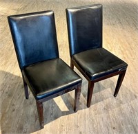 2 BLACK CHAIRS*