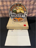 Standard Oil Company Wool Oil Decorative Plate