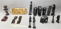 Ethnographic Wood Carvings Lot Collection