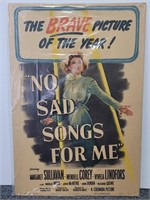 1950 No Sad Song For Me Movie Poster
