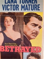 1954 Betrayed Movie Poster Insert