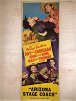 1942 Arizona Stage Coach Movie Poster Insert