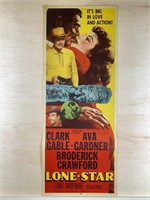 1951 Lone Star Movie Poster Insert
