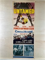 1955 Untamed Movie Poster Insert Susan Hayward