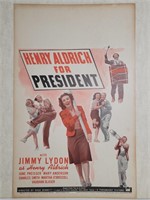 1941 Henry Alderich for President Movie Poster