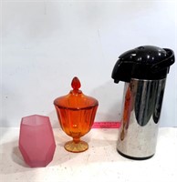 Vase, Candy Bowl w/ Lid & Air Pot