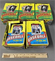 5 Topps Baseball Wax Boxes 1986 1987