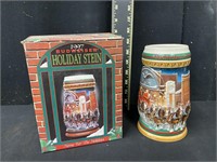 1997 Budweiser Holiday Stein w/ Box