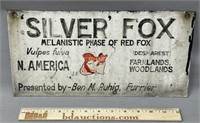 Silver Fox Antique Sign