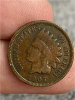 1907 Red Brown Indian Head Cent