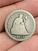 1875S Seated Liberty Twenty Cent Piece
