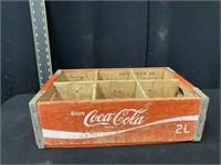Vintage Coca Cola 2 Liter Wooden Drink Crate