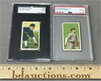 Pair of Graded T-206 Tobacco Baseball Cards