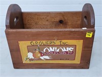 Growers Inc. Handpainted Onions Wood Crate