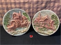 Ceramic Hand Painted Vintage Plates
