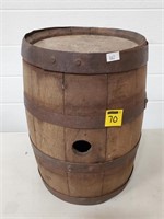 Cleveland Ohio Small Antique Wood Barrel