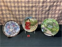 Decorative China Plates, Gold Trim, See Pics Info