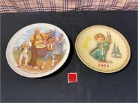 Vintage Decorative Plate - Grandparents, Cherub