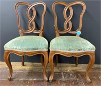 Pair of Side Chairs with Pretzel Back