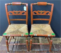 Pair of antique side chairs