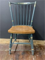 Blue and gray side chair