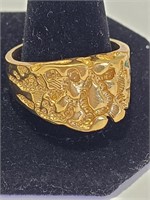 18K Gold Mens Ring 10.33G