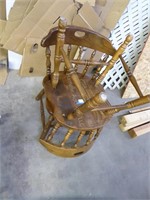 2 wood dining chairs