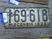 1938 Wisconsin license plate