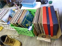 3 boxes / crates LPs & record albums