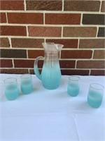 Vintage frosted lemonade set
