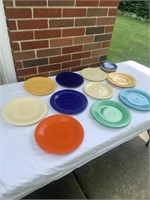 10 vintage Fiesta dinner plates