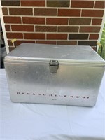Vintage aluminum cooler