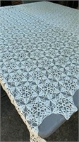 Vintage/Antique crocheted tablecloth- 64"x72"