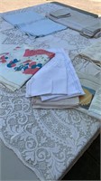 Assorted vintage tablecloths