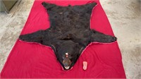 Black Bear Rug, 58in. Tail-to-Nose, 62in. Wide,