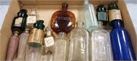 Tray Of Assorted Vintage Bottles.