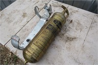 VINTAGE PYRENE BRASS FIRE EXTINGUISHER