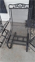 Metal patio rocker