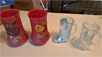Vases,  glass boots