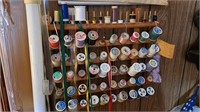 Sewing threads and bobbins with organizer