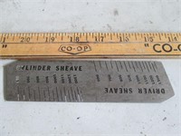 Measuring Tool for Cylinder & Driver Sheave on Nos