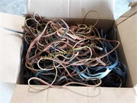 Box of Assorted Leather Strips #1