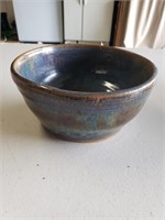 Vintage Glazed Clay Bowl