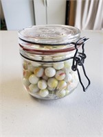 Vintage Marbles in Glass Jar