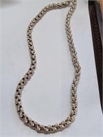Skull Biker Necklace Marked 925- 121.2g